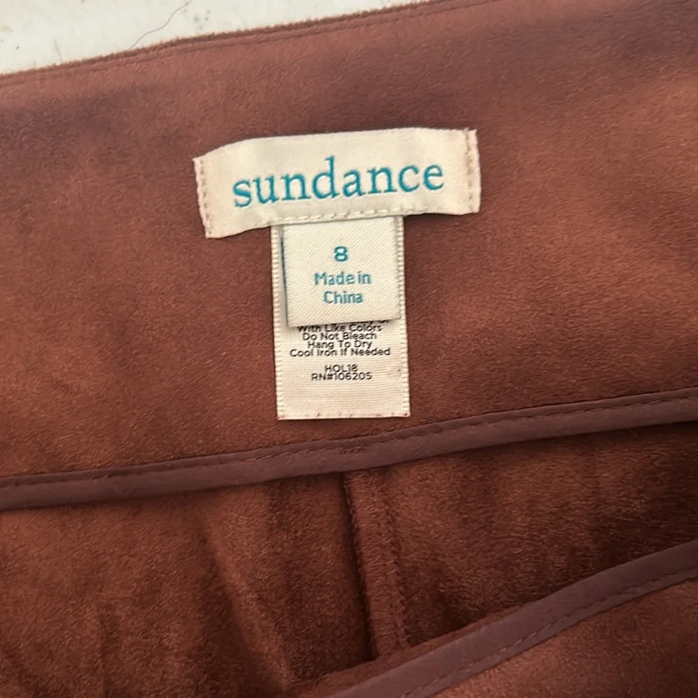NWOT Sundance faux suede brown lux leggings - Picture 8 of 9